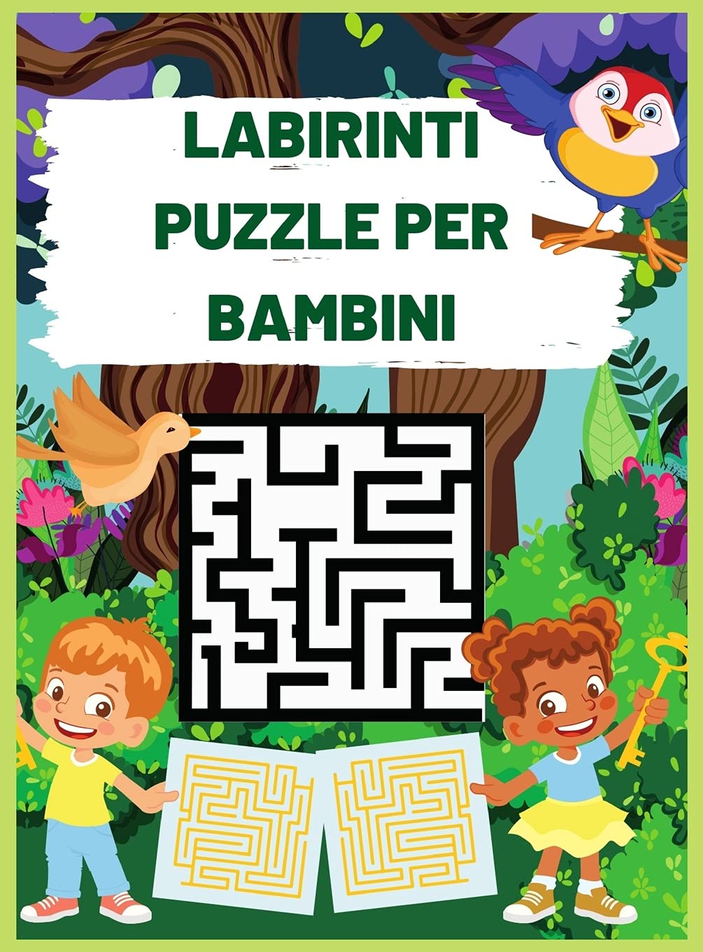 Labirinti Puzzle Per Bambini: 200 Libro di attività del labirinto per i bambini di età 4-6, 6-8, 8-10 - Labirinto Activity Workbook for Children ... di attività di apprendimento per bambini