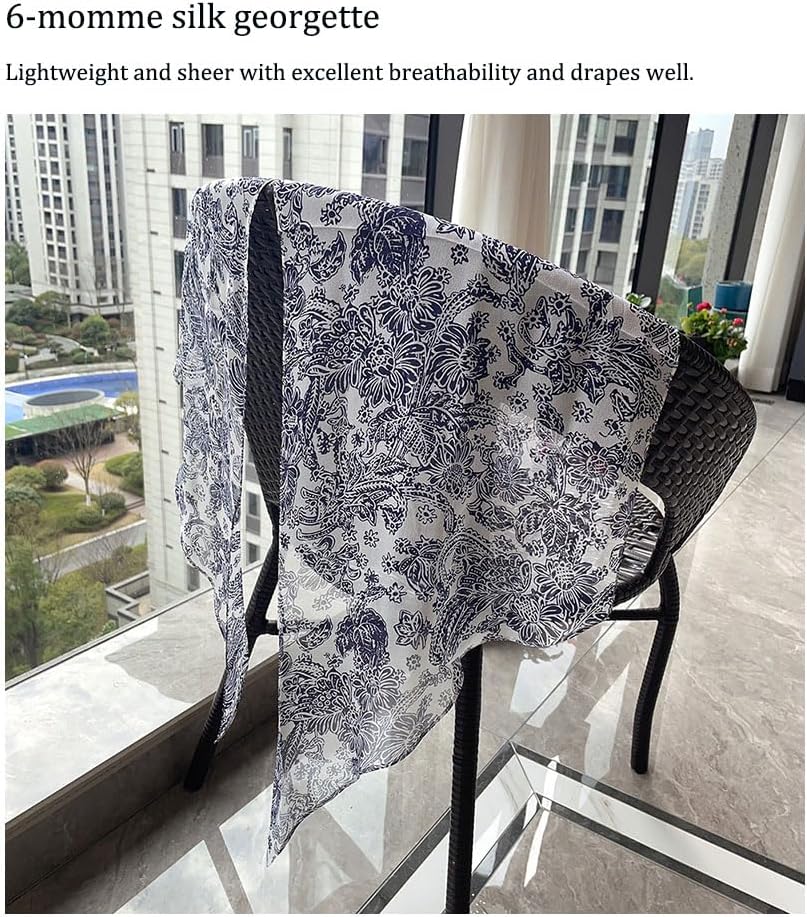 Mulberry Silk Georgette Scarf - 12.6x63in Lightweight Shawl Wrap,Elegant Dance Travel Accessory for Women - Image 2