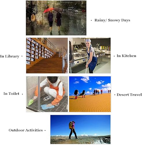 Miniatura 7 de HLKZONE Cubiertas impermeables para botas de lluvia plegables, reutilizables, antideslizantes, con reflector para mujeres y hombres