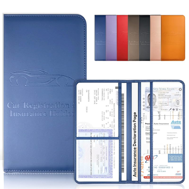 Organizador Azul para Documentos do Carro com Fechamento Magnético OBDMASTER