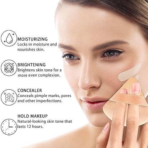 Miniatura 5 de Airbrush Foundation - Juego de maquillaje en aerosol, hidrata e hidrata la cara, de larga duración, impermeable, cobertura completa, niebla para