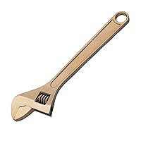 Vista 10 de CS Unitec Llave sin chispas Punta ajustable 20,3 cm Máximo casquillo 23,8 cm Certificado TUV Bronce de aluminio No magnético