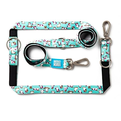 MAX & Molly Correa multifunción para Perros de 2 m con 2 mosquetones, Unicorn/S Correa Acolchada