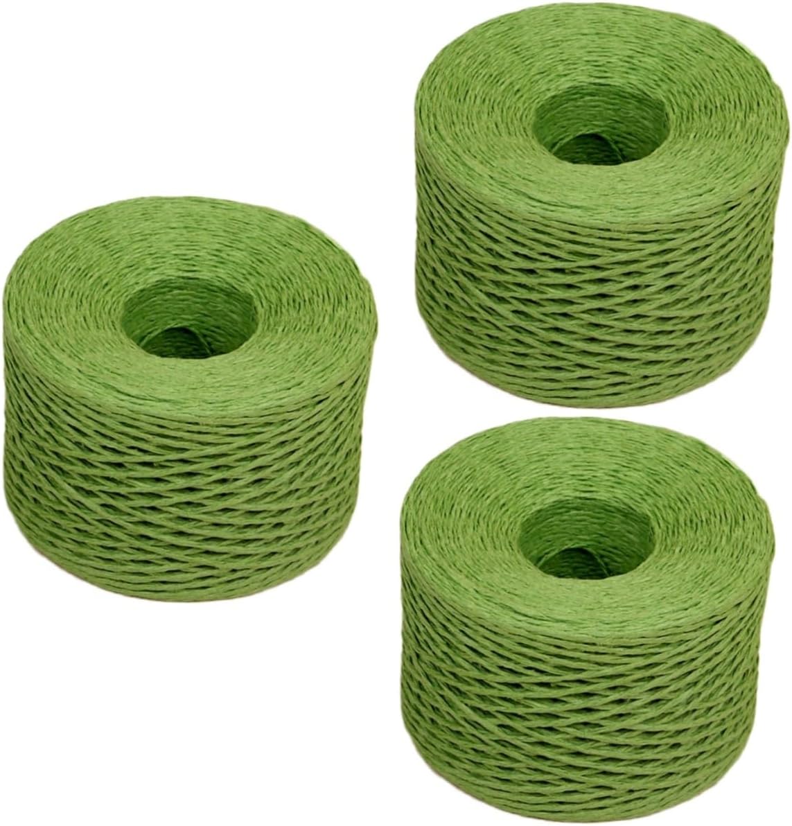 3pcs Yards Raffia Paper Ribbon Eco-Friendly Kraft Twine for DIY Decor Wrapping Craft Projects