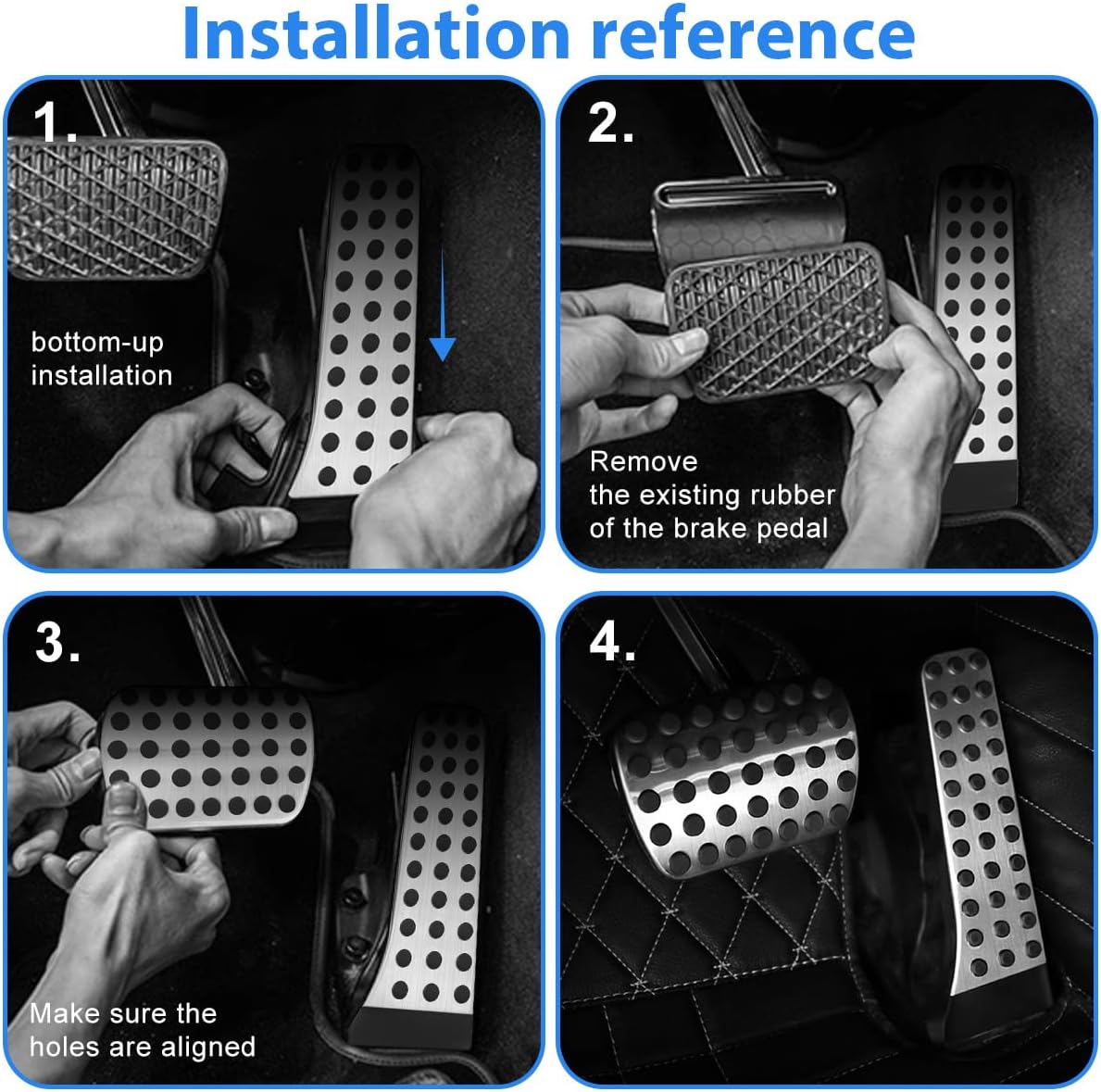 Accelerator Gas Brake Pedal Compatible for Mercedes Benz C E S GLE GLC GLK GLS Class EQC W213 W206 C257 Accessories Accelerator Pedal Cover Cap