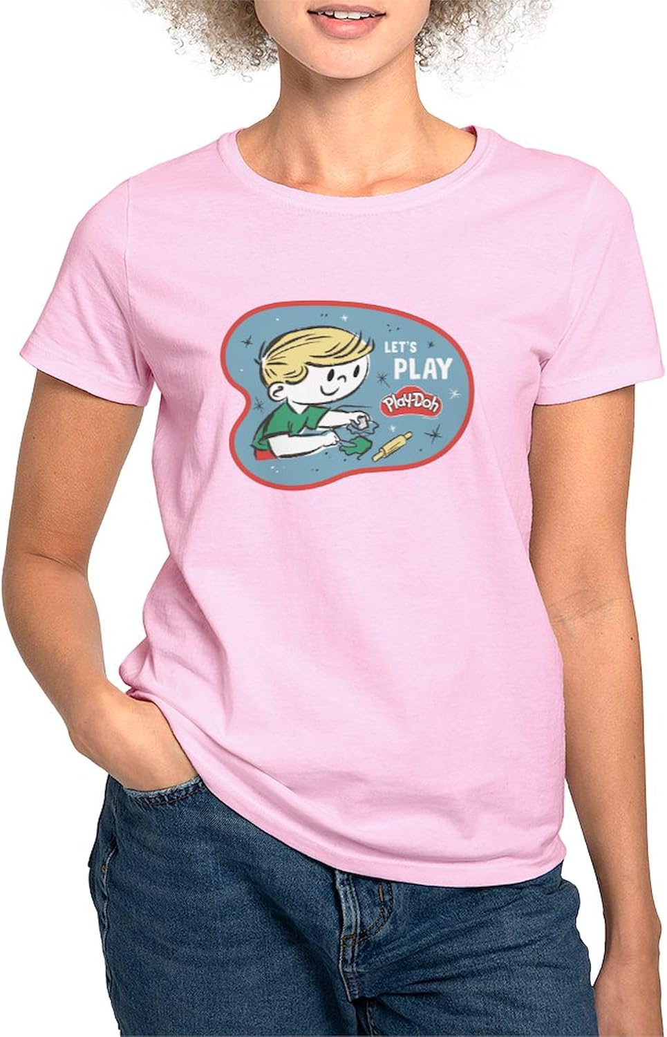CafePress Play Doh: Let's Play Women's Value T Shirt Womens Crew Neck Cotton T-Shirt