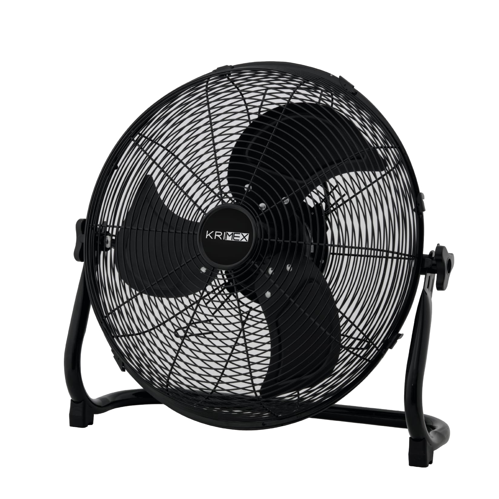 Ventilatore da Terra 100 Watt Inclinabile 3 Velocità da Pavimento in Metallo Alta Resistenza da Ufficio, Industriale, Casa (Nero)