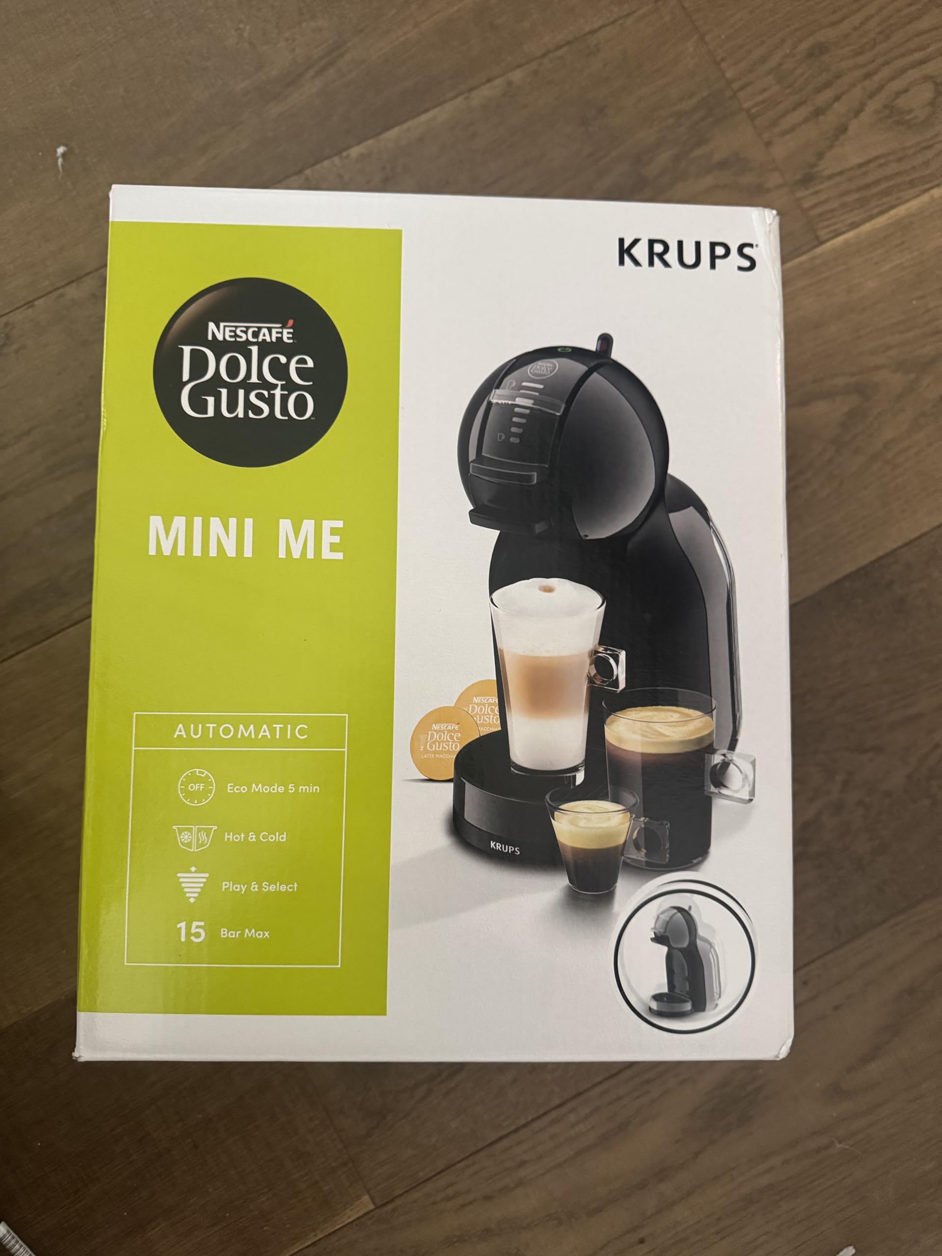 KRUPS Nescafé Dolce Gusto YY3888FD Mini Me Machine a café expresso, Pression 15 bars, Curseur de dosage, Cafetiere dosettes, Gris