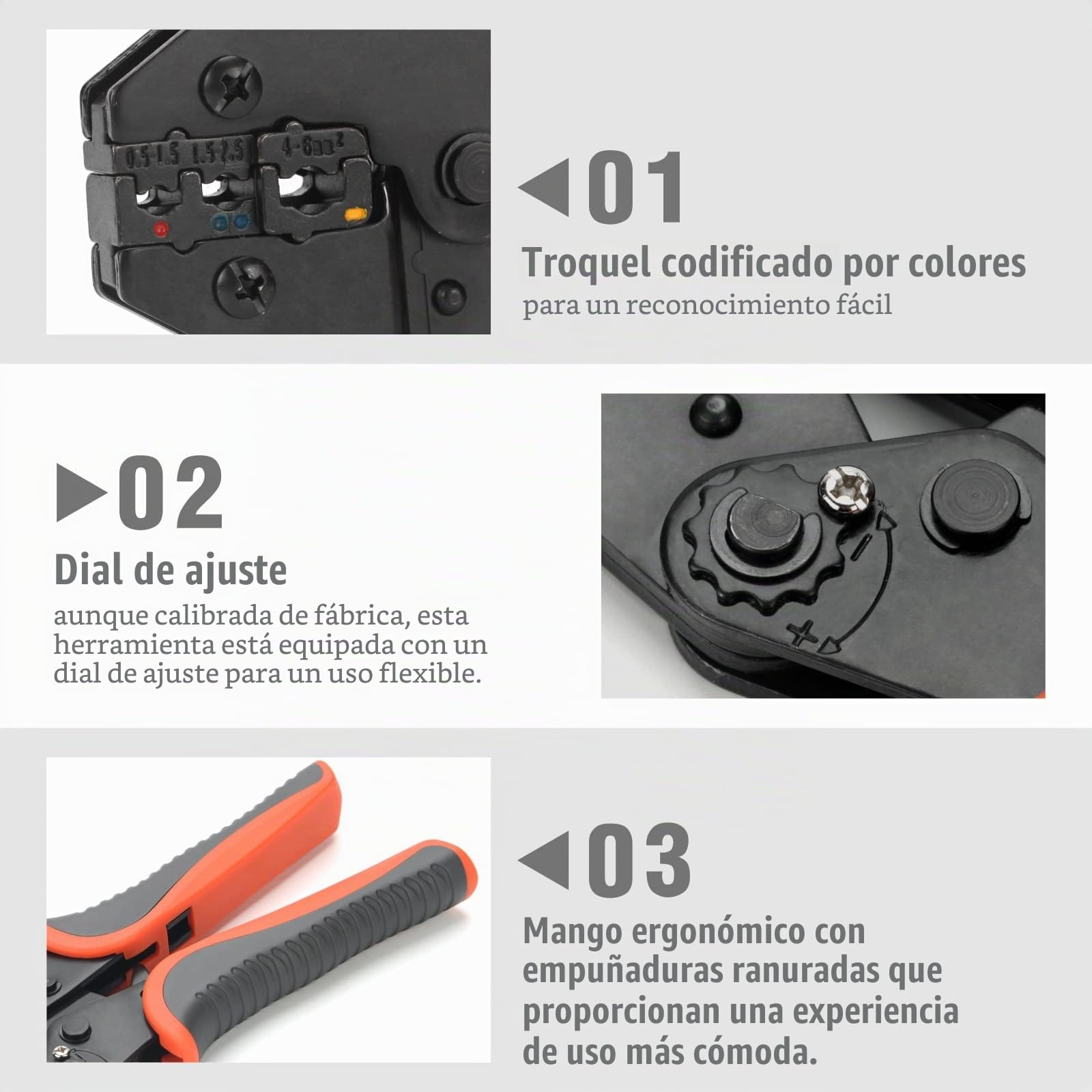 IWISS IWS-30J Kit d'outils à sertir Bornes pour différents types avec 5 ensembles avec découpe Avec coupe-fil et coupe-câble 10-35mm²