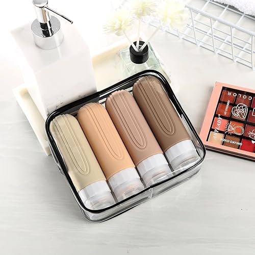 Miniatura 7 de Botellas de viaje para artículos de tocador, aprobados por la Tsa, recipientes de tamaño de viaje de 3 onzas, sin BPA, a prueba de fugas,