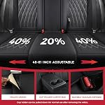 FREESOO Black Car Seat Covers Full Set - Faux Nappa Leather Seat Covers for Cars, Ultra Breathable Waterproof Front Seats Protector with Lumbar Support, Universal Fit for Automotive Sedan SUVs Pickups | faux nappa leather seat covers, waterproof brea