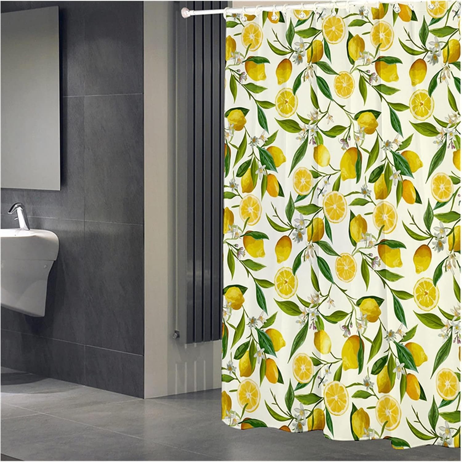 Shower Curtain Decorative shower curtain Shower curtain shower shower tent without punching roller ball type water barrier polyester fabric bathroom partition (gardenia) Shower Curtain Liner Nice show