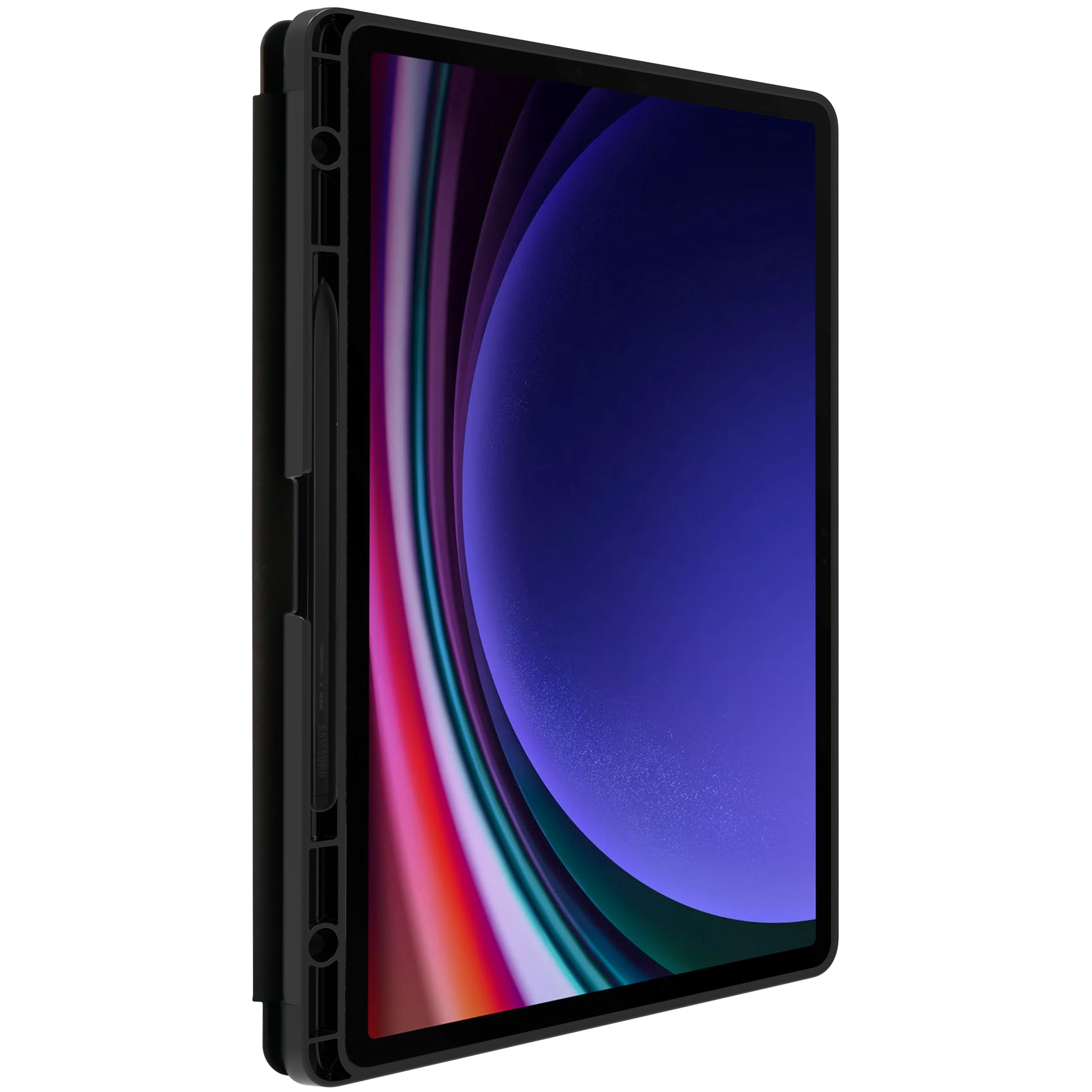 Cover OtterBox React Folio Case per Samsung Galaxy Tab S9+ / Samsung Galaxy Tab S10+, antishock e cadute, ultra sottile, custodia Folio protettiva, testata a norme MIL-STD 810G, Nero