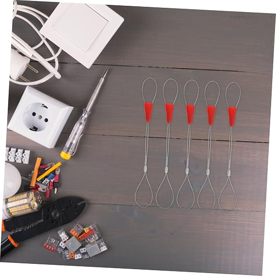 5pcs Electrician Cable Puller Tool Steel Plastic Wire Routing