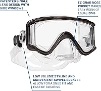 Vista 3 de SCUBAPRO Máscara de buceo Crystal VU Plus con válvula de purga