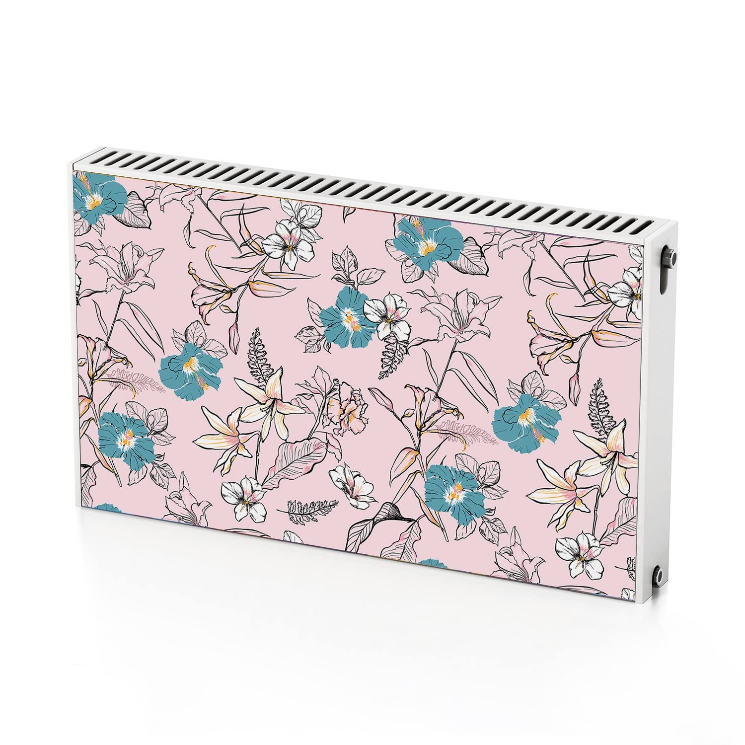 Aimant de radiateur fleurs d'hibiscus 100x60 cm pour habillage de chauffage
