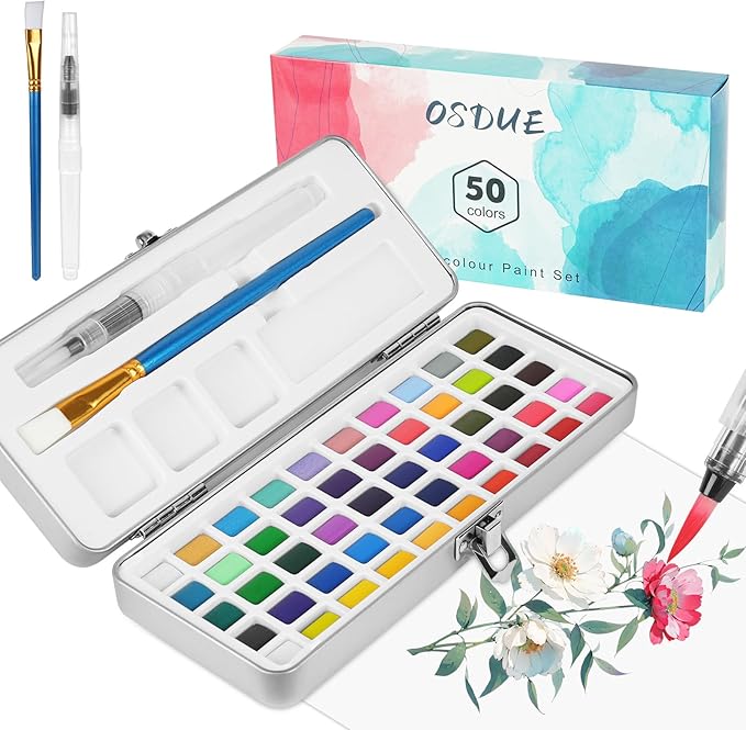 Molain Mini Palette D'aquarelle Portable à 8 Grilles Avec Clip, Mini Palette De Peinture En Bois, Boîte De Plateau De Peinture De Voyage, Palette De Carnet De Croquis Pour Aquarelle, Gouache, Peinture