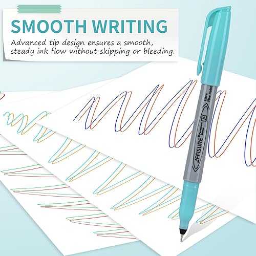 Vista 21 de Marcadores permanentes, punta ultra fina, negro, 75 unidades, 0.016 in, juego de marcadores permanentes de punta fina, secado rápido, impermeable