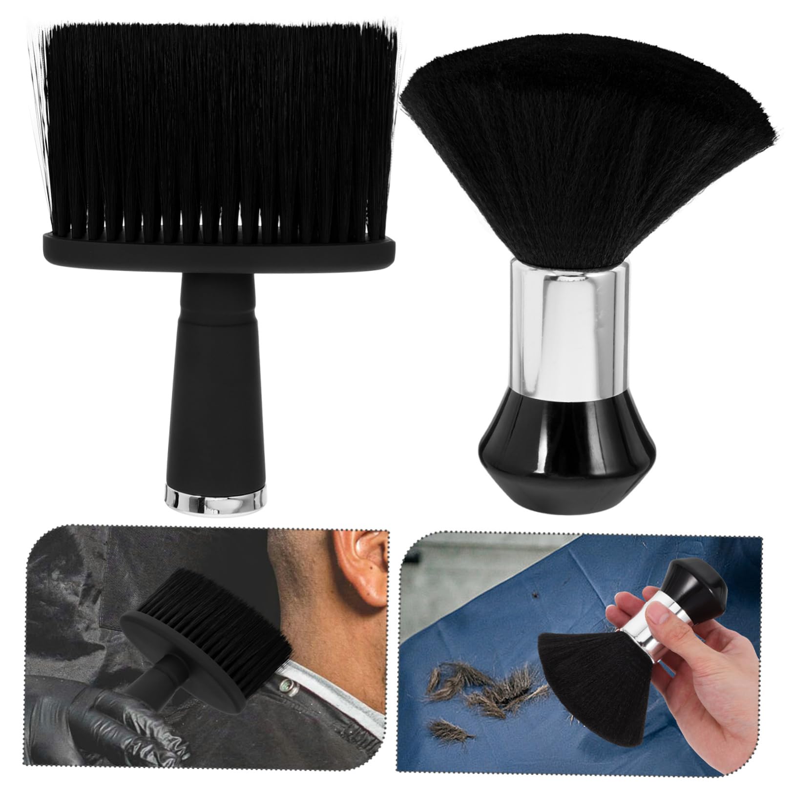 Didiseaon 10 Piezas cepillo de peluqueria cepillo para barrer el cabello suministros de Cepillo de peluquero Cepillo de limpieza para el cuero cabelludo cepillo limpiador de cabello