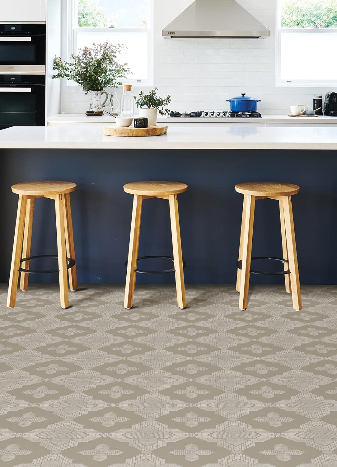 FloorPops Sullivan Peel & Stick Floor Tiles, Cream - 