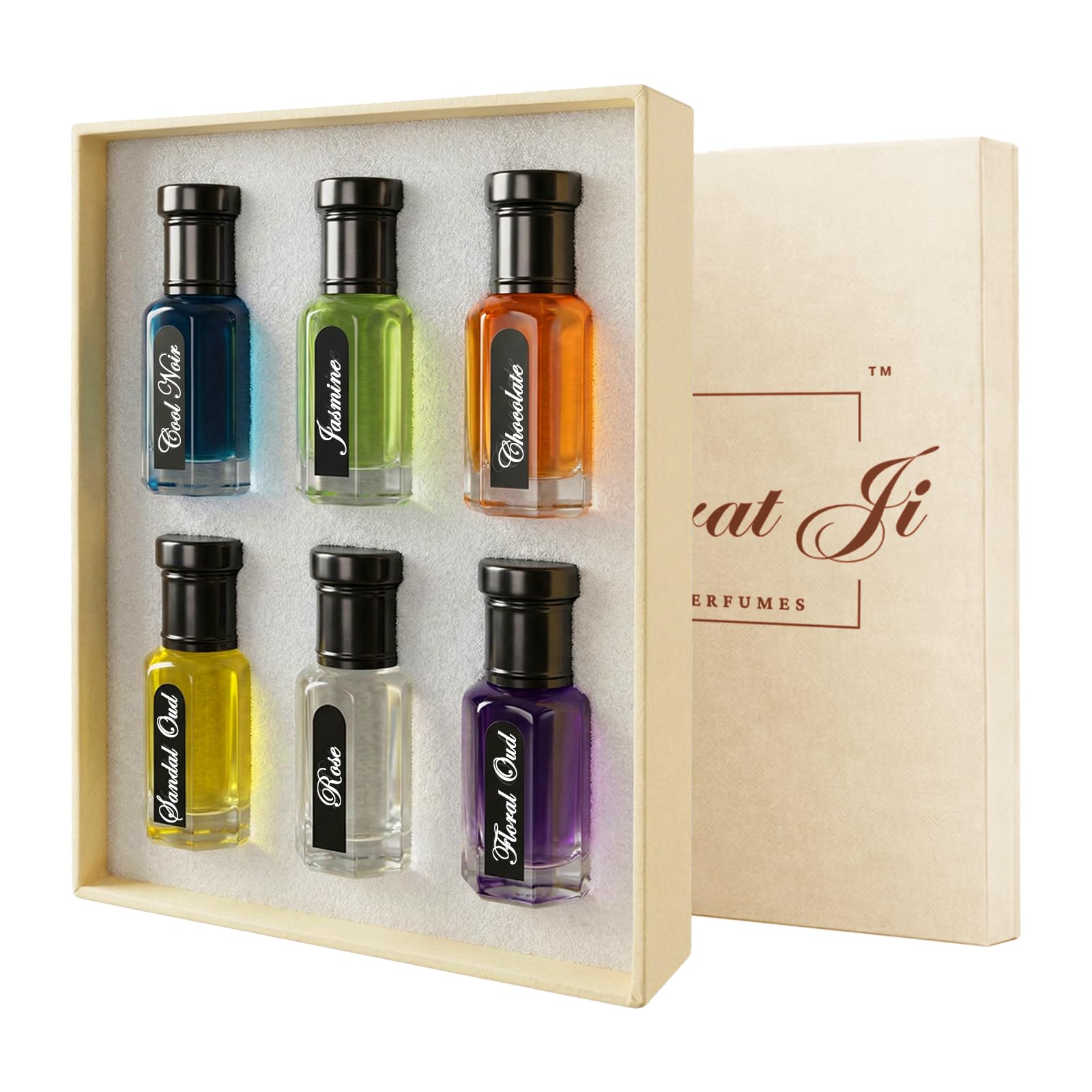 Attar Perfume for Men Women Long Lasting | Original Attar Perfume Oil | Chandan Rose White Oudh Mogra Choco Musk Itra Notes | Ittar Gift Set Combo Pack of 6×6ml Non Alcoholic Roll On Itar-image-12
