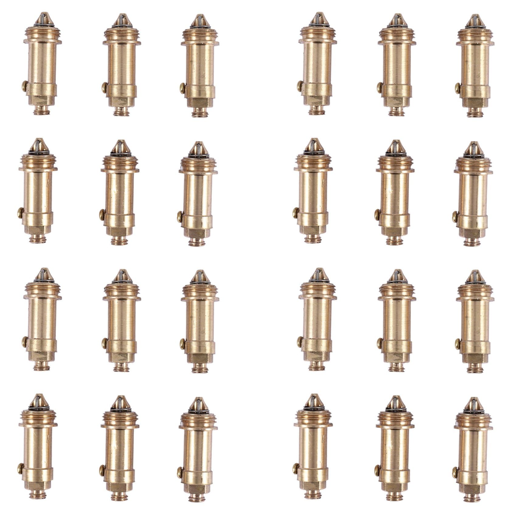 Jnchdghwa Gold 24 Pcs Sink Plug Replacement Basin Bath Waste Click Spring Brass Plug Bolt For Kitchen Sink Bath Tub Drain Stopper