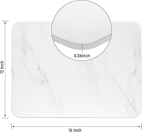 Miniatura 7 de Tapete de secado de platos de piedra para encimera de cocina, tapete de piedra de tierra de diatomeas de secado rápido, almohadilla de secado de