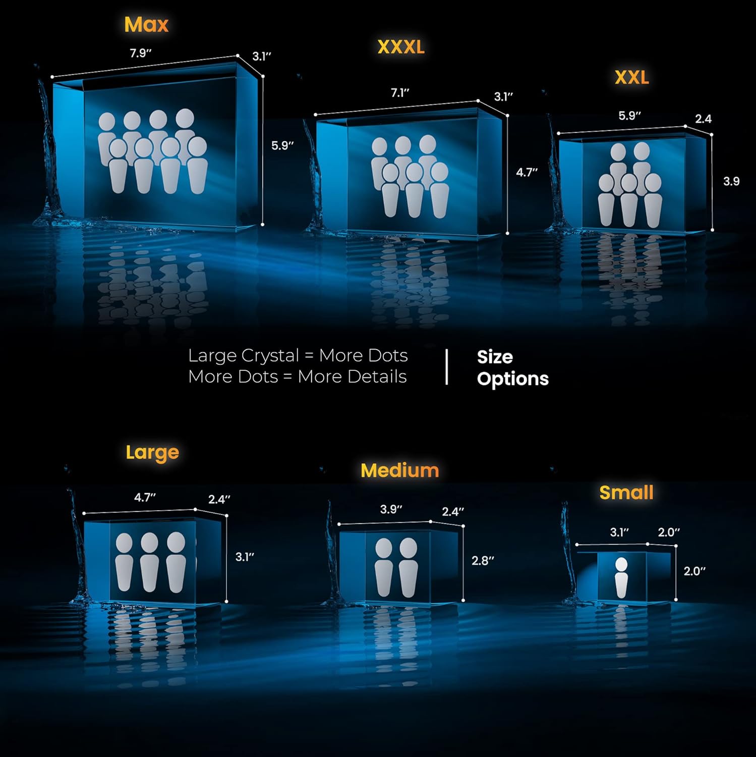 STRONGUS 3D Crystal Photo Gift – Personalized Custom Engraved Picture in Crystal – Unique Keepsake for Couples, Mom, Dad, Her, Him – Anniversary, Birthday, Spring Gift – Made in USA