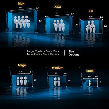STRONGUS Personalized 3D Crystal Photo Gift for Dad Custom Engraved Picture in Premium Optical Crystal Personalized Keepsake for Dad, Grandpa, Husband, Father, Papa Custom Photo Memorial Gift Made in USA (Medium)