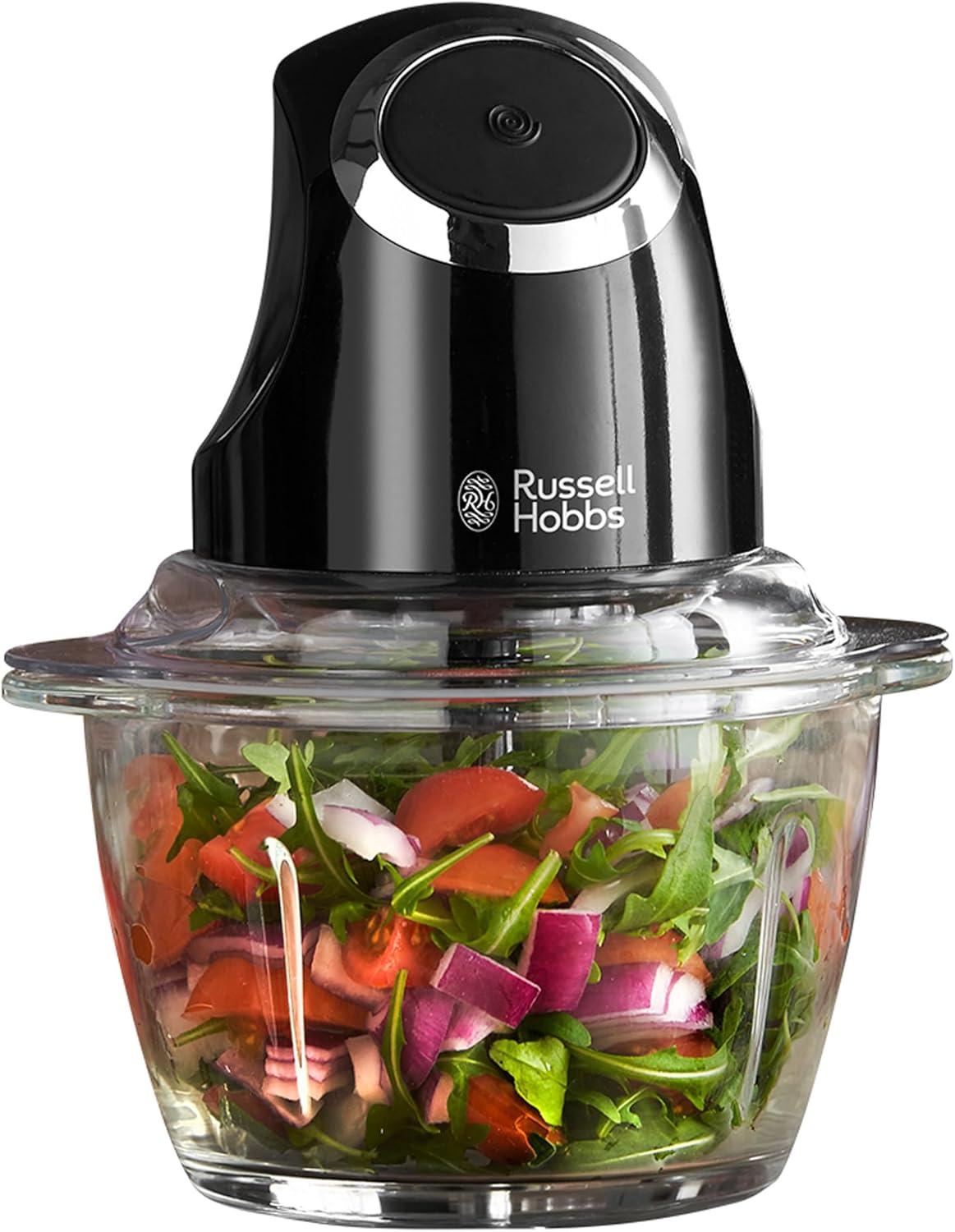 Russell Hobbs RHMFP5BLK, Desire Mini Chopper, Stainless Steel S Blade, One touch Operation, 1L
