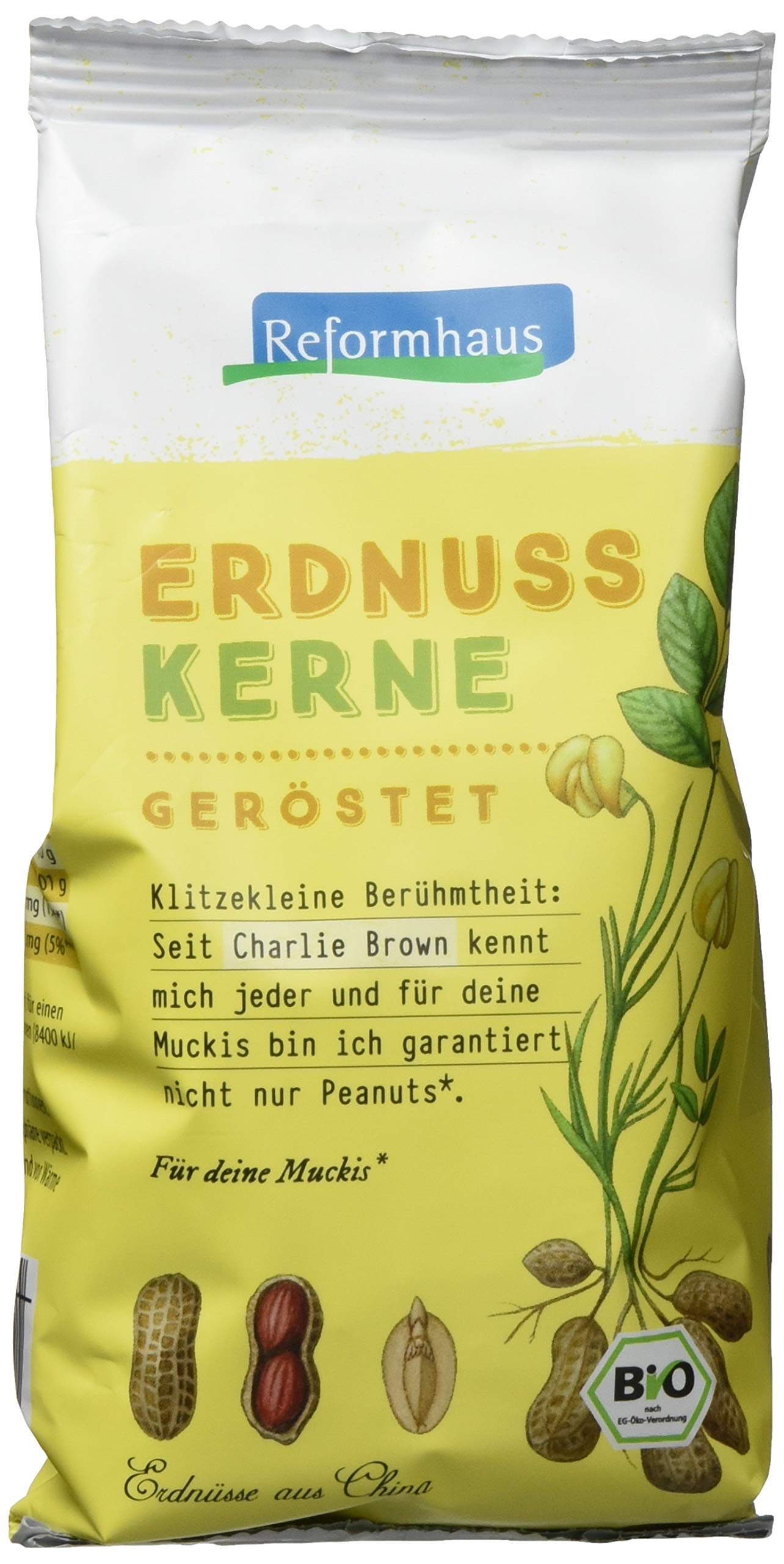 Reformhaus Erdnusskerne geröstet Bio, 6er Pack (6 x 200 g)