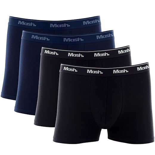 Kit 4 Cuecas Boxer Mash Algodão Cotton Respirável Masculina