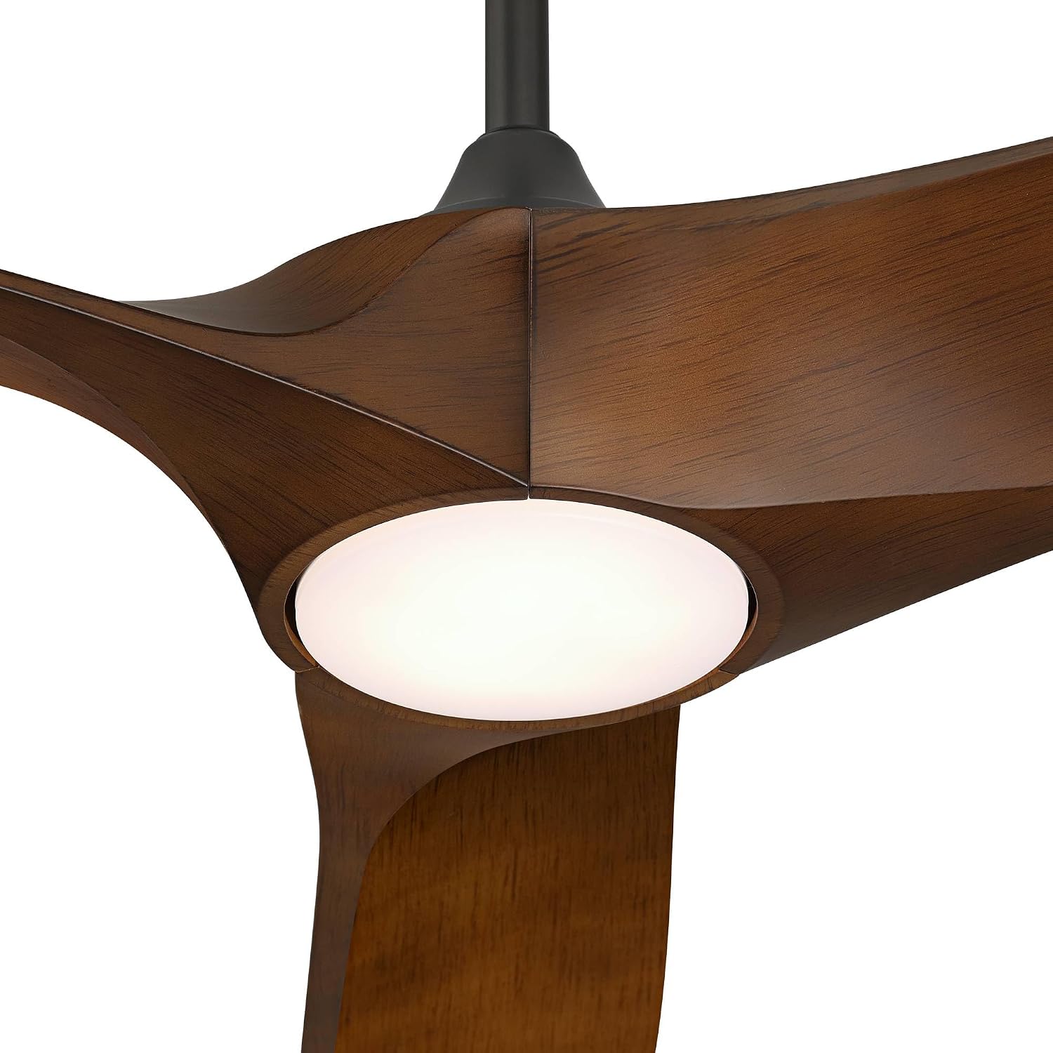 Casa Vieja 54" Kona Wind Matte Black & Dark Walnut LED Ceiling Fan