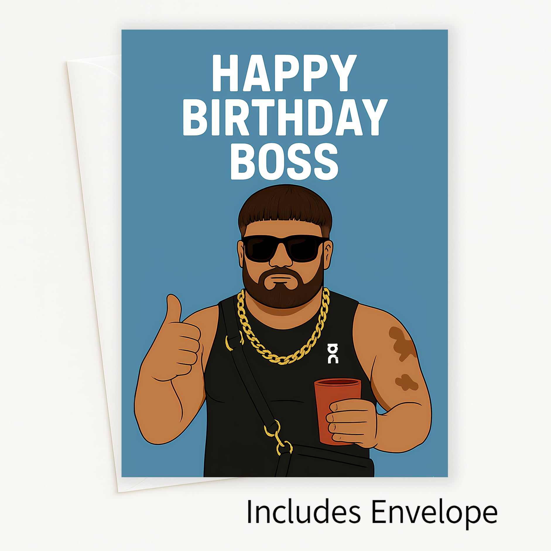 Ibiza Final Boss Birthday Card – Funny Meme Greeting for Him – Banter Card  for Friends, Boyfriend, Brother – Humorous Party Vibes – Illustrated Cool  Guy Design – Includes Envelope : Amazon.co.uk: