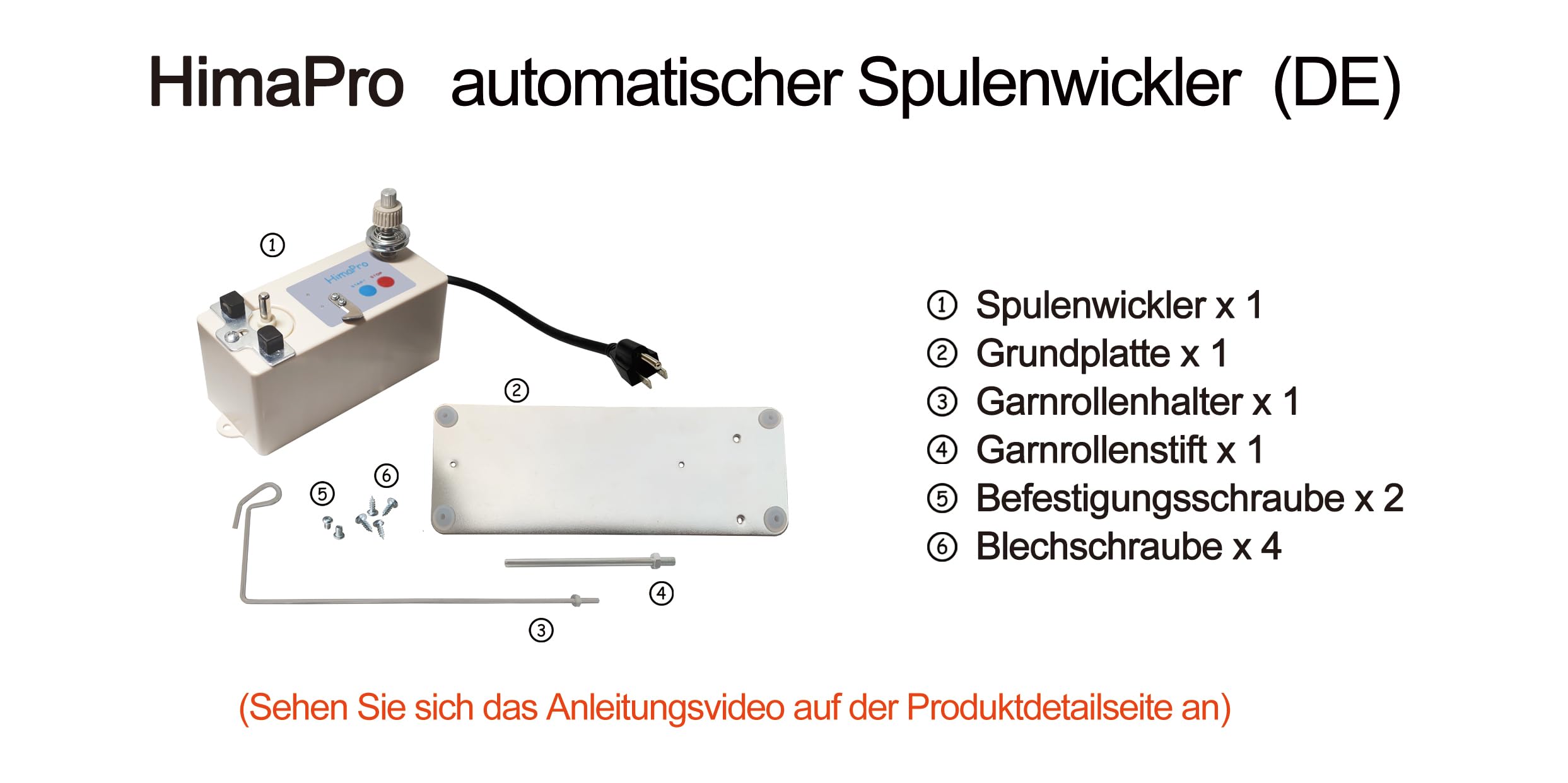 HimaPro Elektrischer Spulenwickler für Nähmaschinen – Automatischer Bobbin Winder mit verstellbarer Spulenaufnahme für schnelles und effizientes Aufspulen