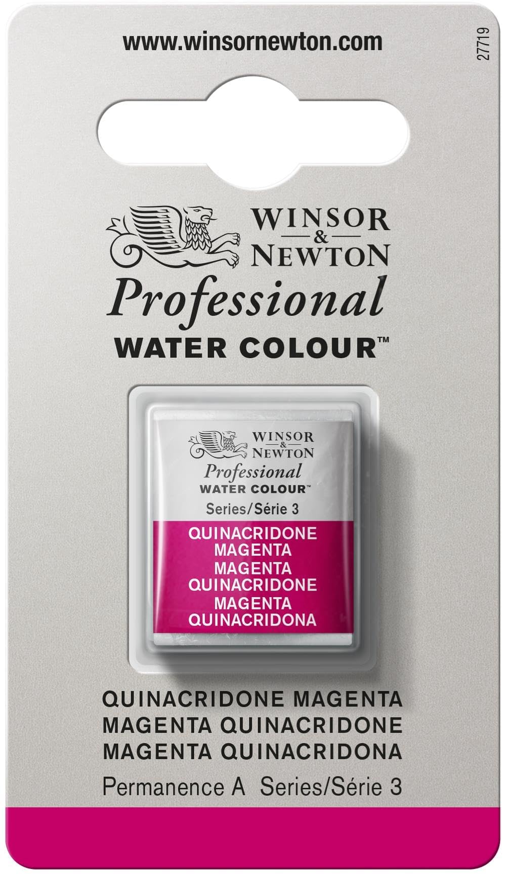 Winsor & Newton Half Pan Professional Water Colour - Quinacridone Magenta