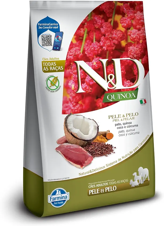 Ração Farmina Skin & Coat Pato para Cães Adultos de Todas as Raças - 10,1kg