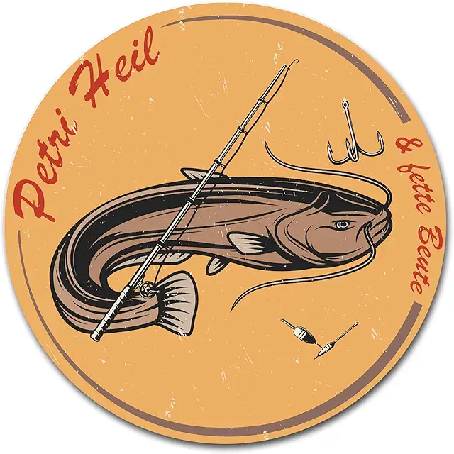 Retro Fish Sticker - Weatherproof Fishing Decal for Cars & Boats