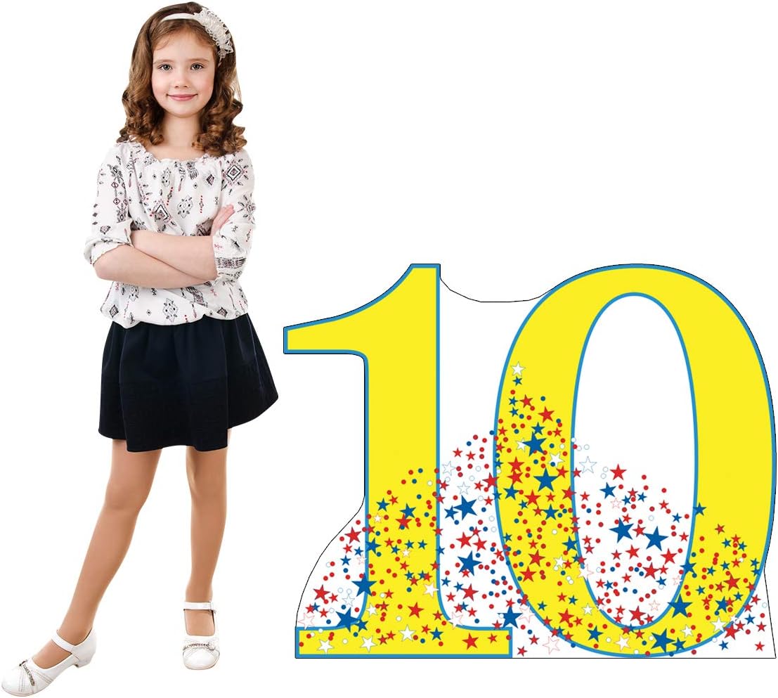 Cardboard People Number 10 Life Size Cardboard Cutout Standup - 10th Anniversary - 10th Birthday