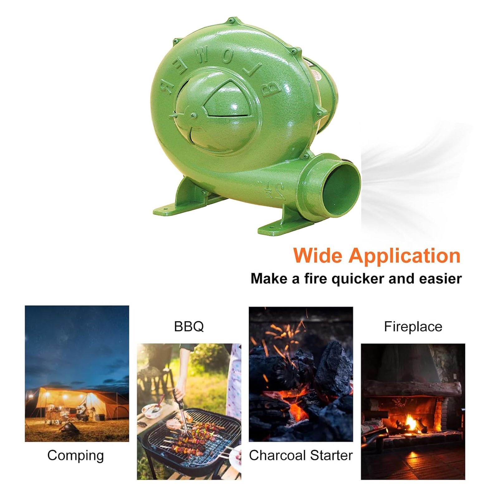 Centrifugal Barbecues Blower - 110V/220V Electric Blacksmith Forge Blower, Portable Variable Speed Centrifugal Fans, Charcoal Chimney Starter, for Outdoor Camping Cooking Fireplace Bellows(5