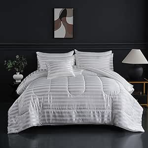 Merryword Set Copripiumino King Size In Cotone Grigio Scuro: 100% Cotone Con Volant E Nappe, 3 Pezzi (264x228 Cm + 2 Federe) - 5