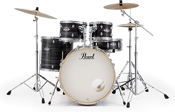 Pearl Export 5 Piece Drumset with Hardware, Graphite Silver Twist (Cymbals Sold Separately)