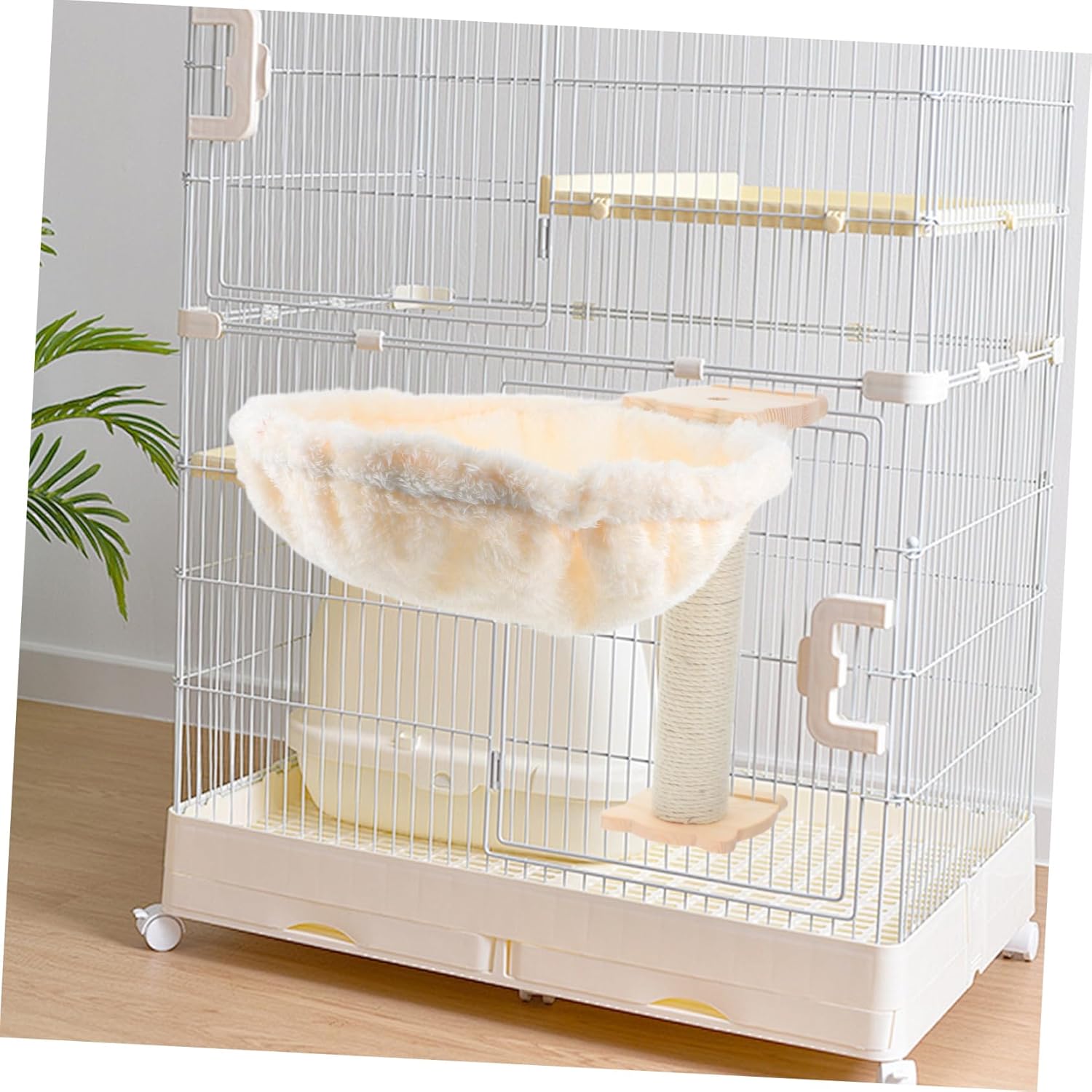 BESTonZON 1set Hanging Cat Bed Scratchproof Replacement Spoon-Shape Cat Hammock for Comfort and Play for Indoor Use Cozy Loungewear