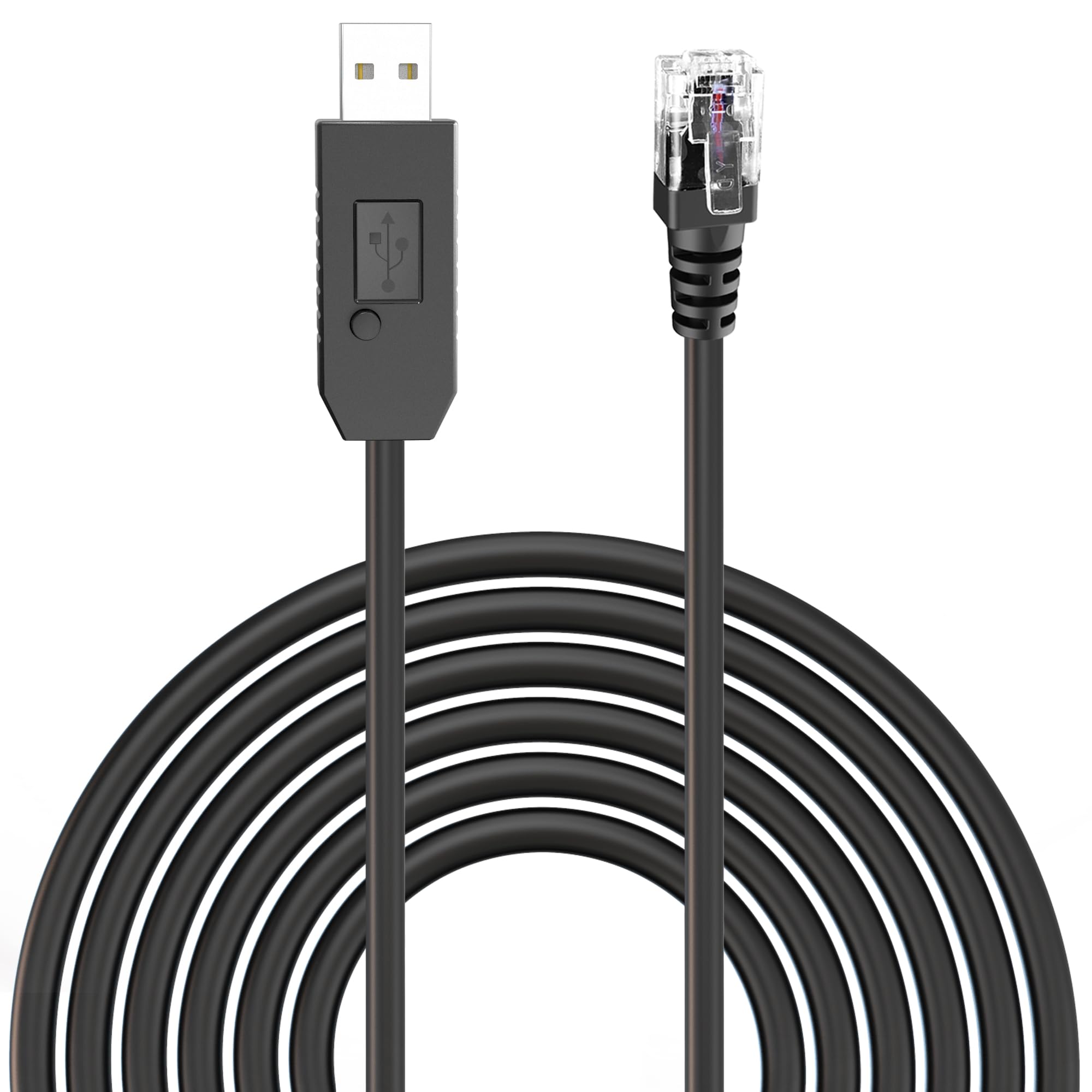 Jsvecip Radar Detector Cable, USB to RJ11 Plug Power Cord with Mute Function,Replacement Power Cable,for Escort Smart MAX 360 Passport Cobra 360 Unide R1/3/4/DFR8/9 Radenso XP etc Radar Detector.
