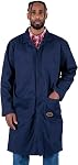 Pioneer Shop & Garage Work Coat - 4 Pockets - Action Back - Snap Double Placket Closure - For Mechanics - Navy