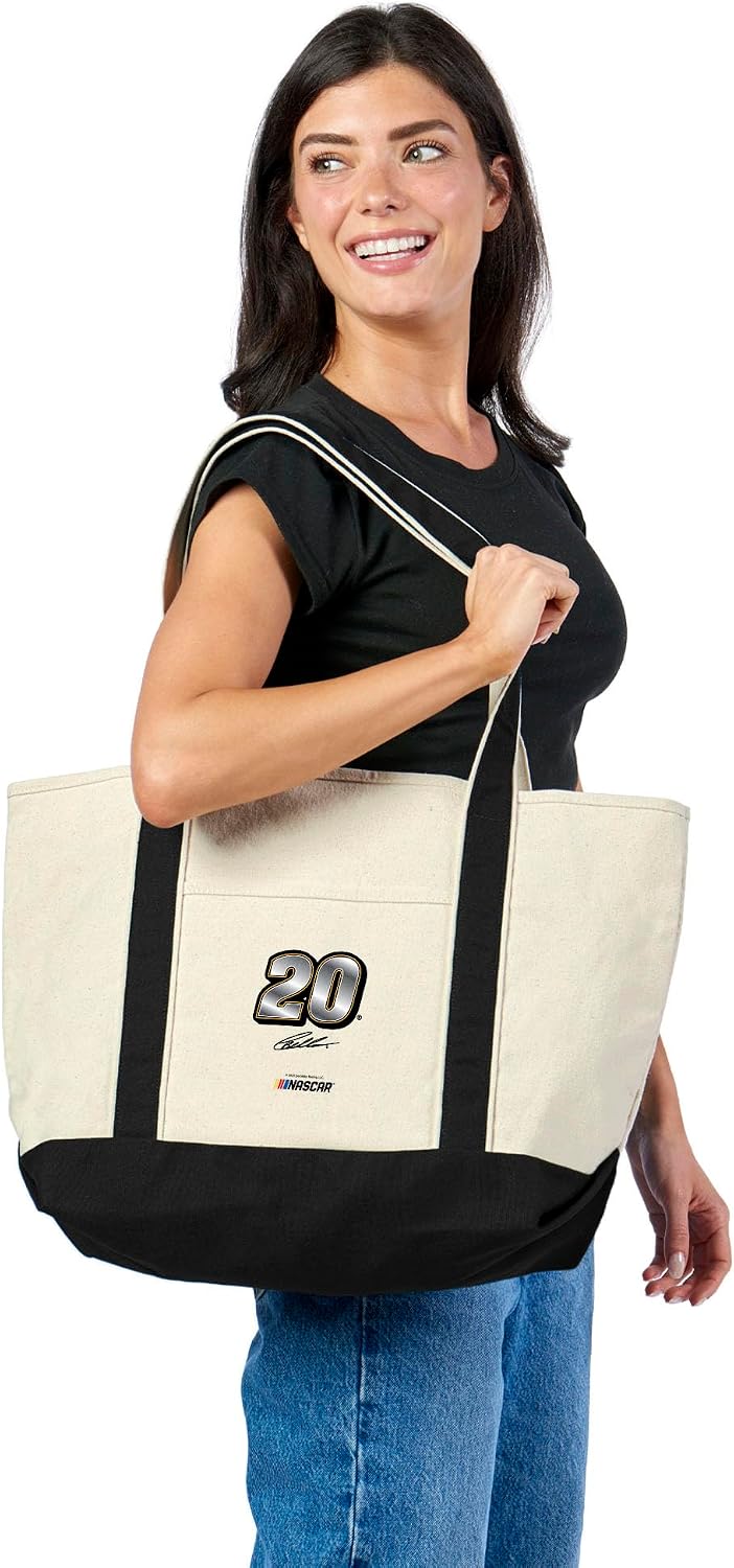 Northwest NASCAR Number Black Canvas Tote with Colored Strap