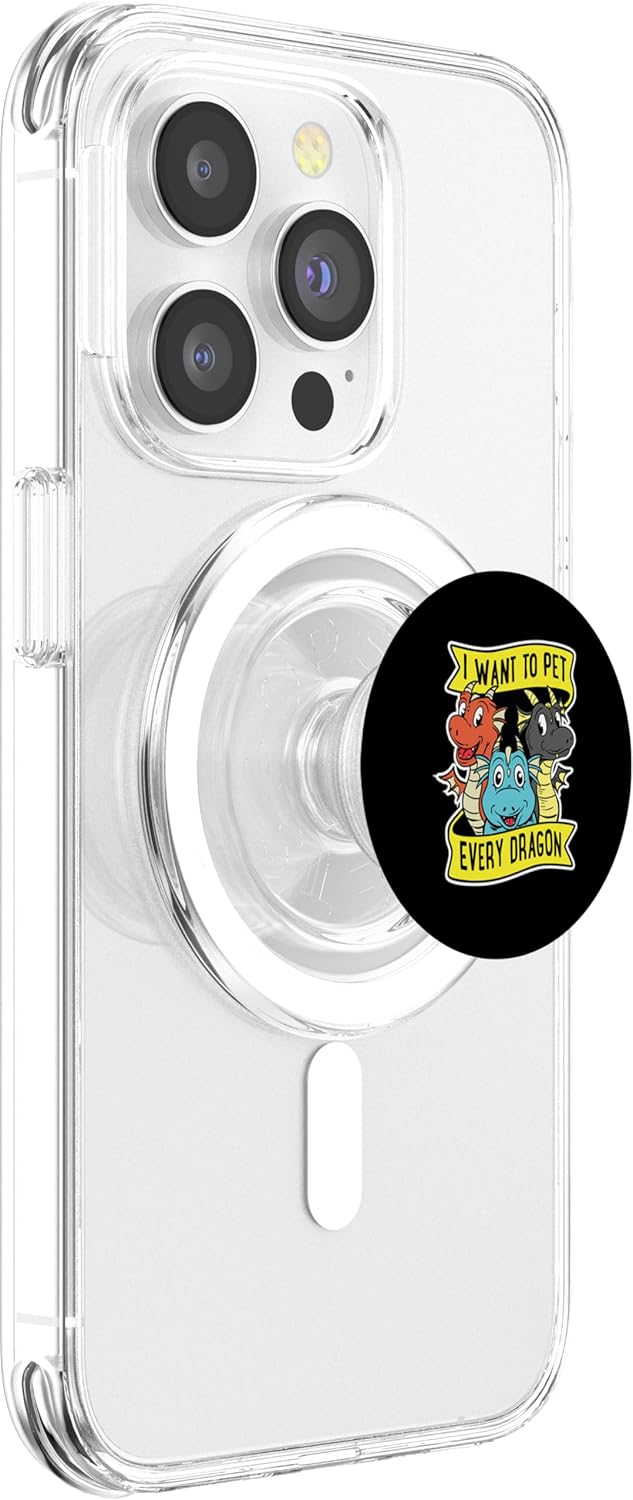 Furry I Want To Pet Every Dragon Fursona Fandom Head Gifts PopSockets MagSafe PopGrip for iPhone