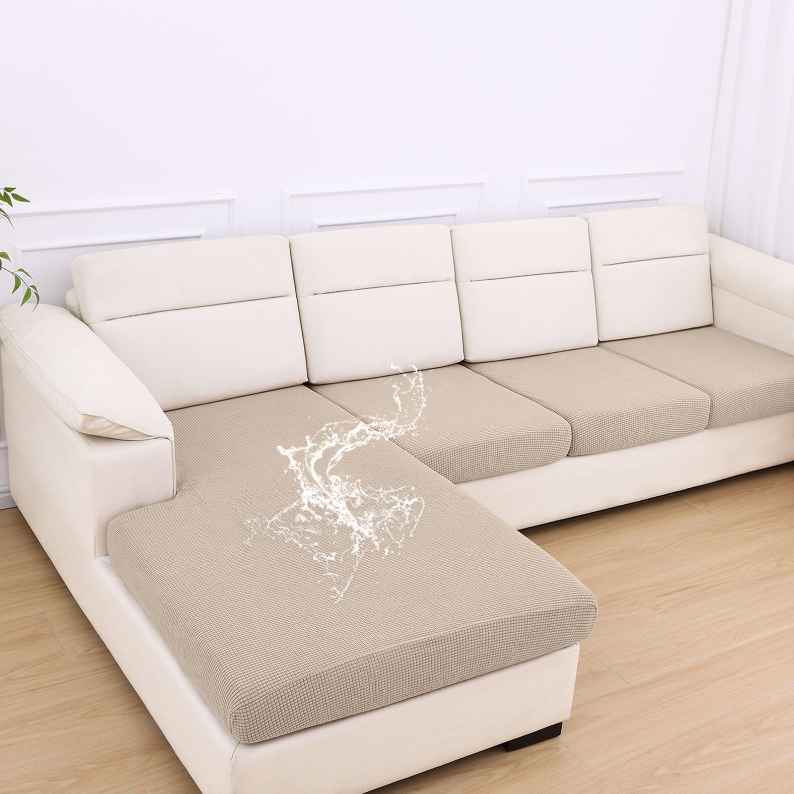 hyha Waterproof Couch Cushion Covers for Pets, Non Slip Sofa Seat Cover