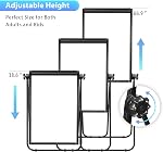 Double-câble 36x24 Tableau blanc Easel, tableau de bord réglable en hauteur & pliable, Accessoires complets, Pour la maison & Enseignement scolaire et réunion de bureau