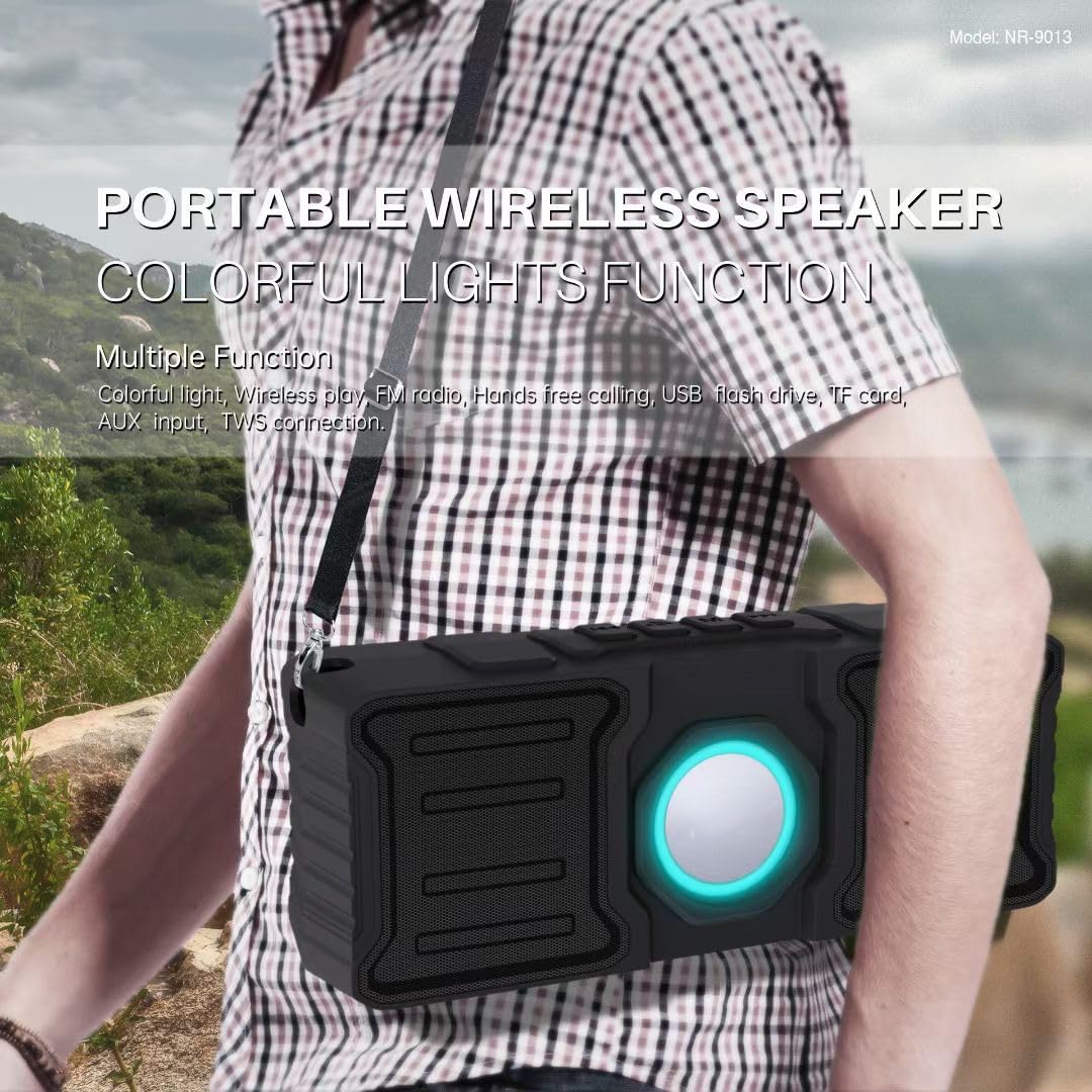 Przenośny bezprzewodowy głośnik Bluetooth z dźwiękiem stereo i mocnym basem, wodoodporność IPX7, podwójne parowanie Bluetooth 5.0 - idealny do domu, pod prysznic, na zewnątrz, plażę, imprezę